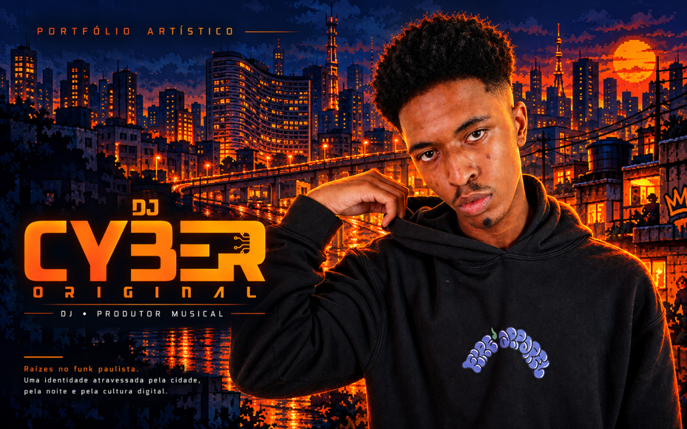 Capa do Portfólio Artístico do DJ Cyber Original